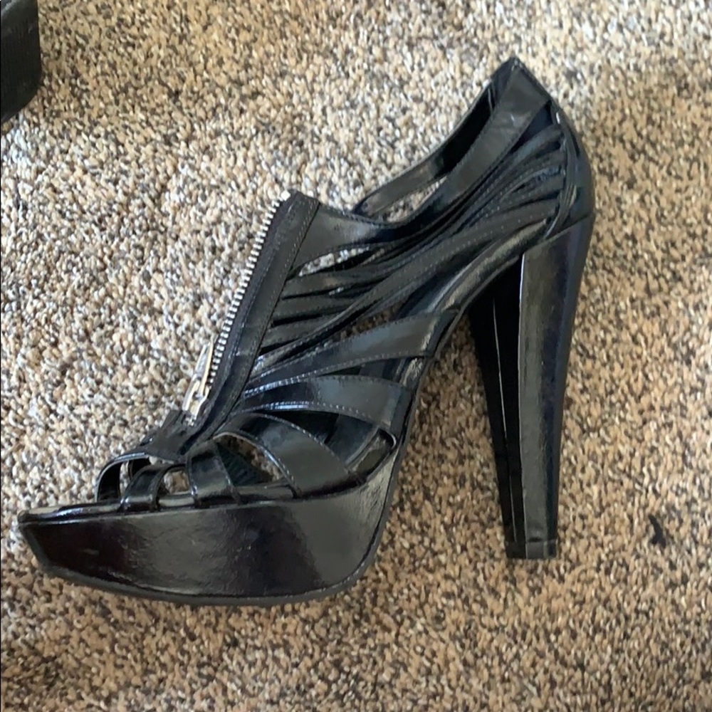 Black zip up platforms